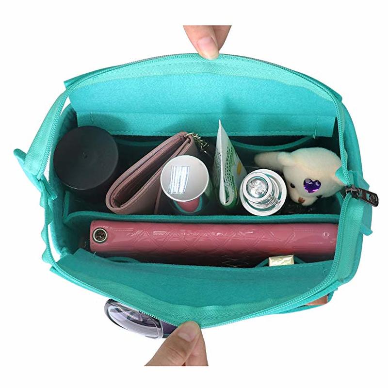 Cosmetic Organizer Felt Insert Bag For Handbag Travel Inner Purse Portable Make up Bags Fits Neverfull MM GM PM Speedy