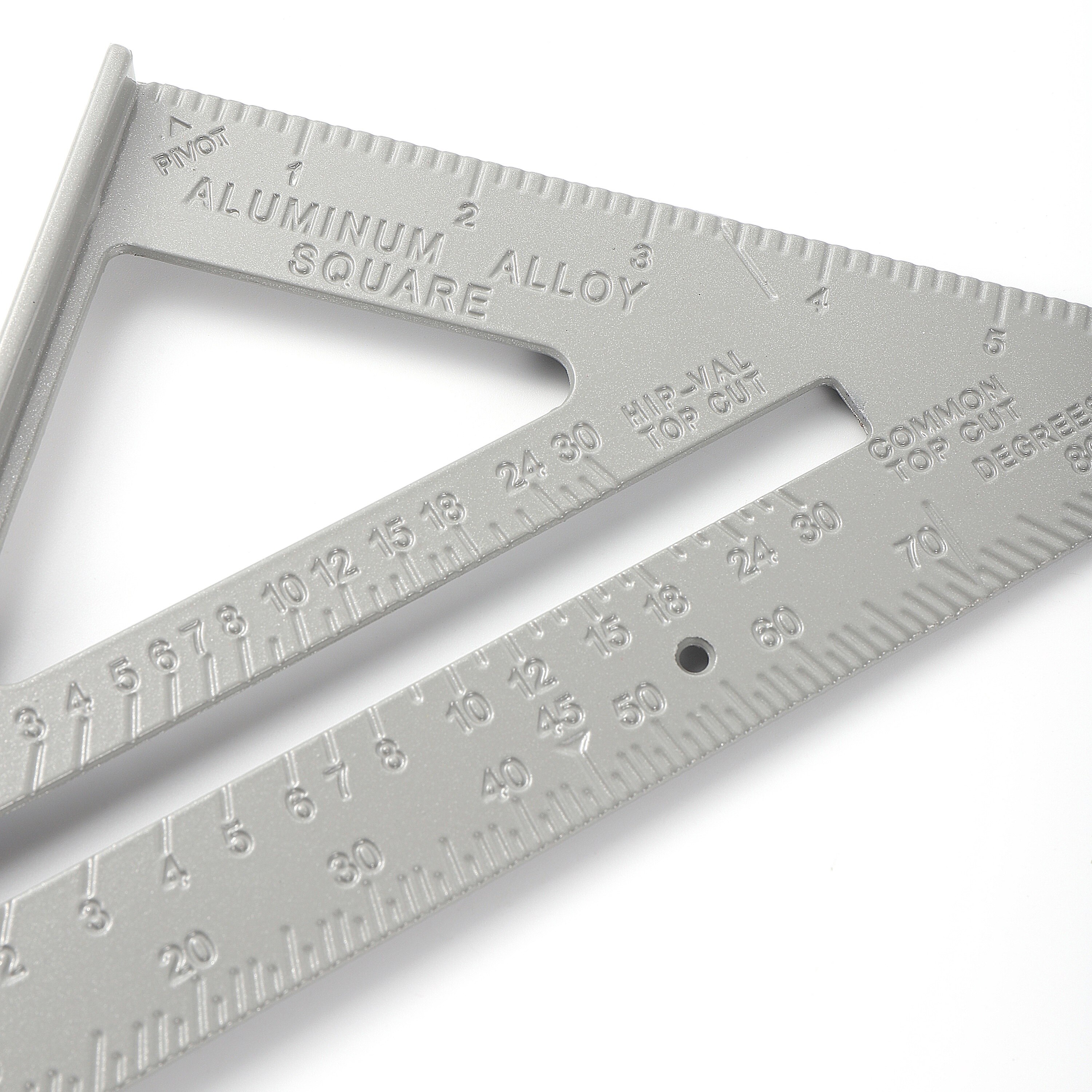 Tegneværktøj trekant lineal tømrer firkant hastighed firkant layout værktøj måleværktøj trekant lineal aluminiumslegering 45 ° 90 °