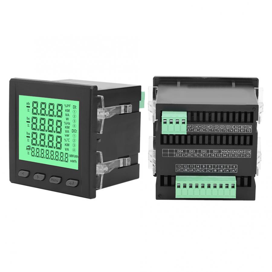 3-Phase Wattmeter Multifunctional Power Meter Digital LED Electricity Volt Power Meter Communication 220V Watt Meter