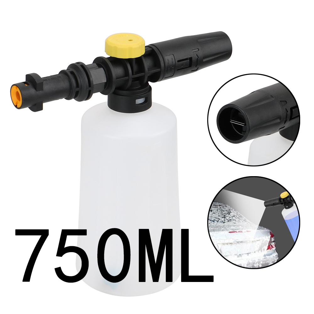 Nettoyeur haute pression 750ML, mousse de savon avec buse de pulvérisation réglable pour Karcher K2 K3 K4 K5 K6 K7, accessoires automobiles: Incolore