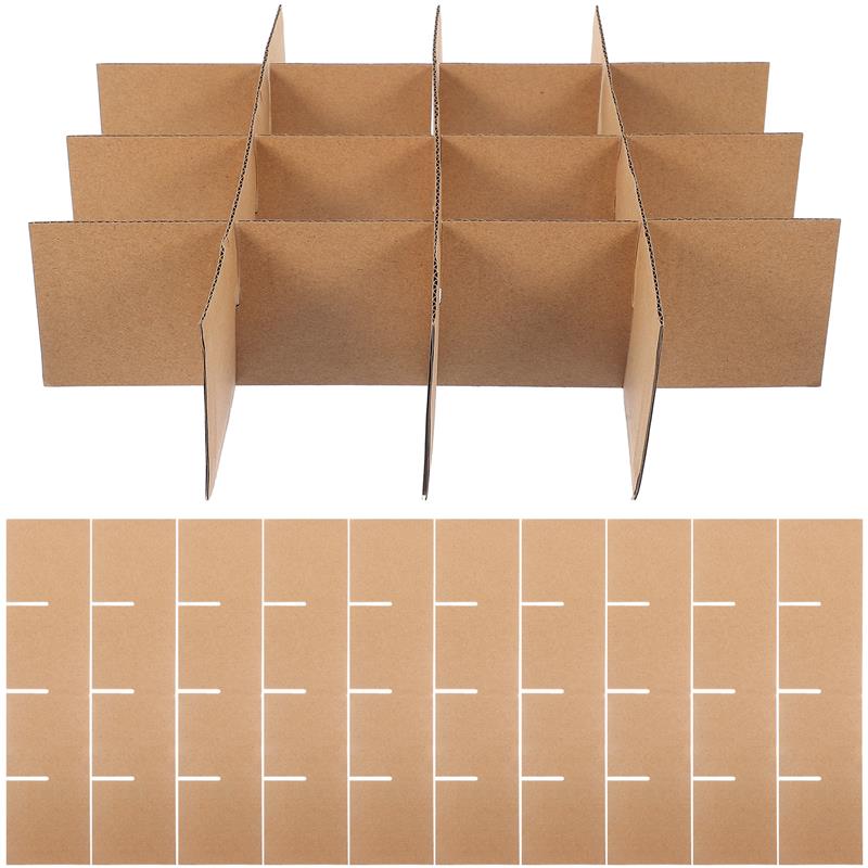 1 set Kraft Paper Cardboard Box Dividers DIY Paper Storage Mailer Empty Moving Packaging Box Accessories