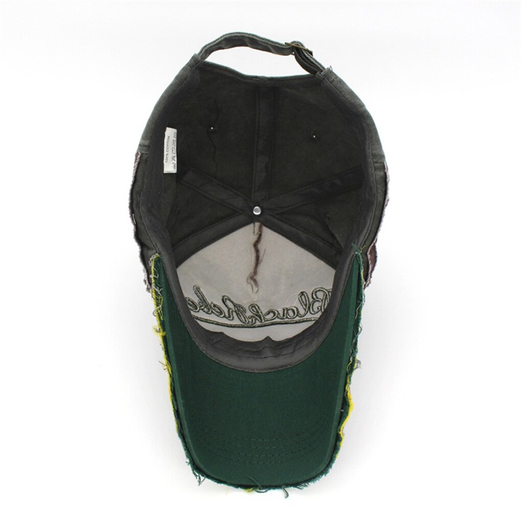 Gorras de béisbol con cierre trasero para hombre y mujer, sombrero de béisbol con Cierre trasero, Estilo Vintage, de lona, sombrero de tela de vaquero, de algodón con letras