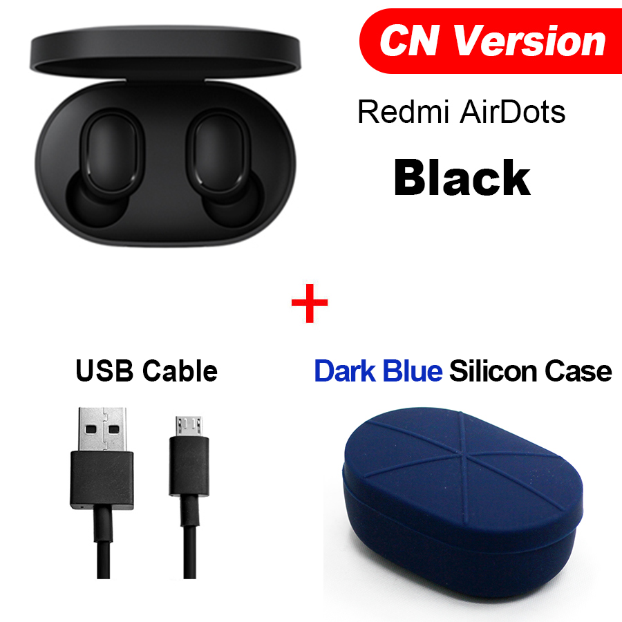 Original Xiaomi Redmi Airdots Xiaomi TWS Wireless Earphone Handsfree Voice Control Bluetooth 5.0 Noise Reduction Tap Control