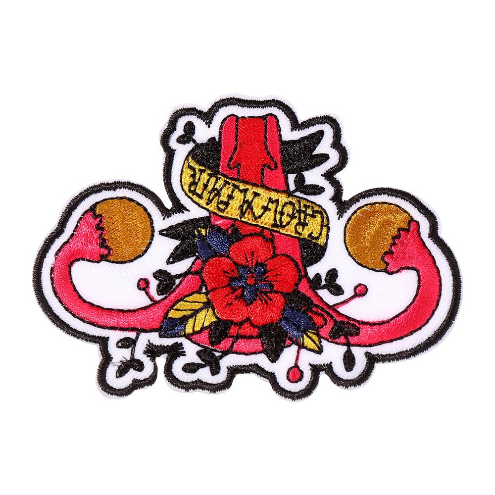 Sewing Clothing Heart Rainbow Whale Clothes Sticker Embroidery Patches Iron On Patch Moon: 5