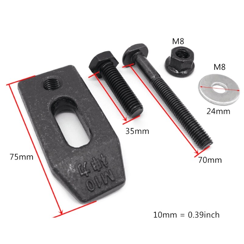 M8/M10 Milling Engraving Machine Parts Pressure Plate Clamp Fixture Plate for T-slot Working Table