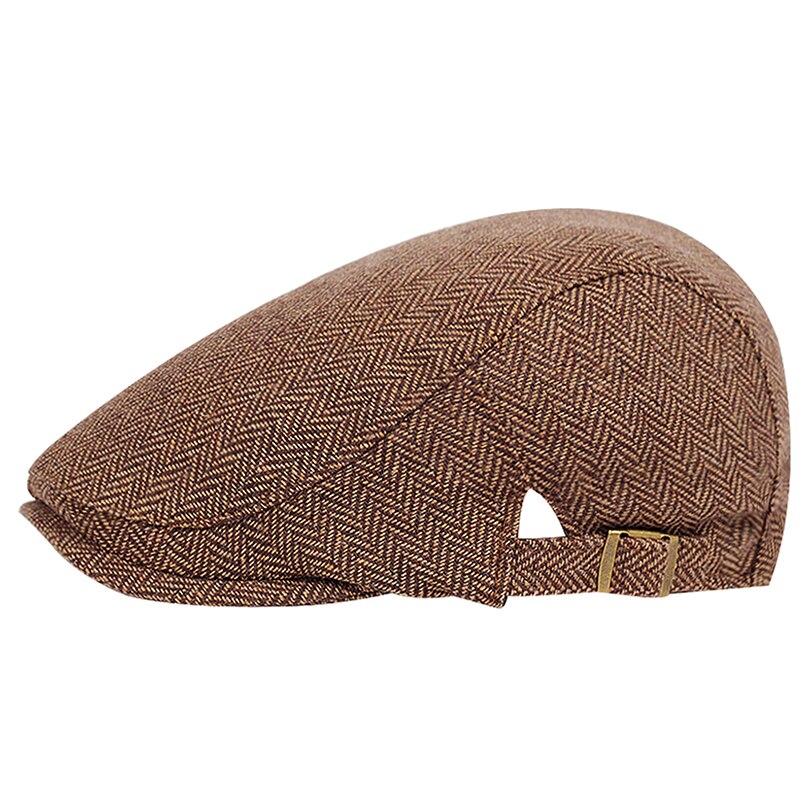 vew Retro Newsboy Caps Men Octagonal Hats Black British Painters Hats Autumn Winter Berets Herringbone Flat Caps: Auburn