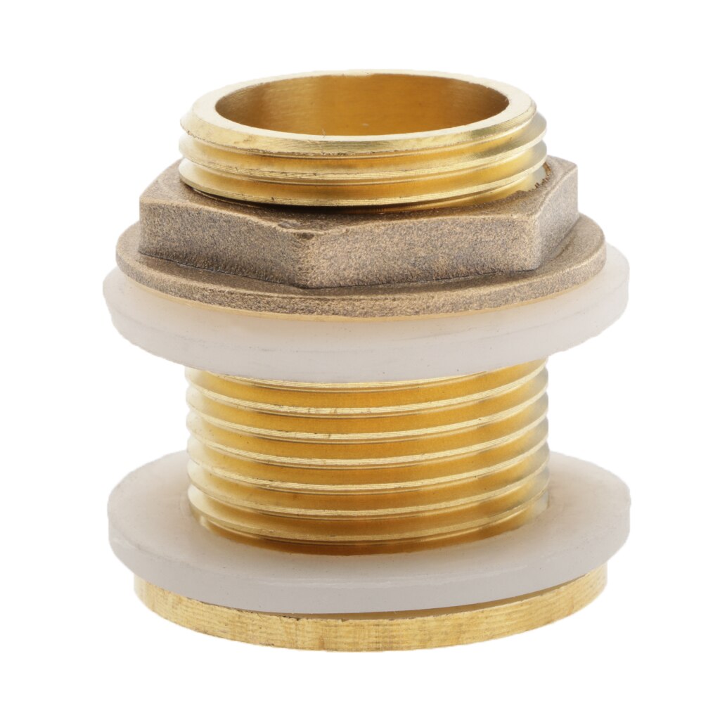 Solid Brass Water Tank Connector with Rubber Ring Leak-proof for Water Tanks: DN25 45mm