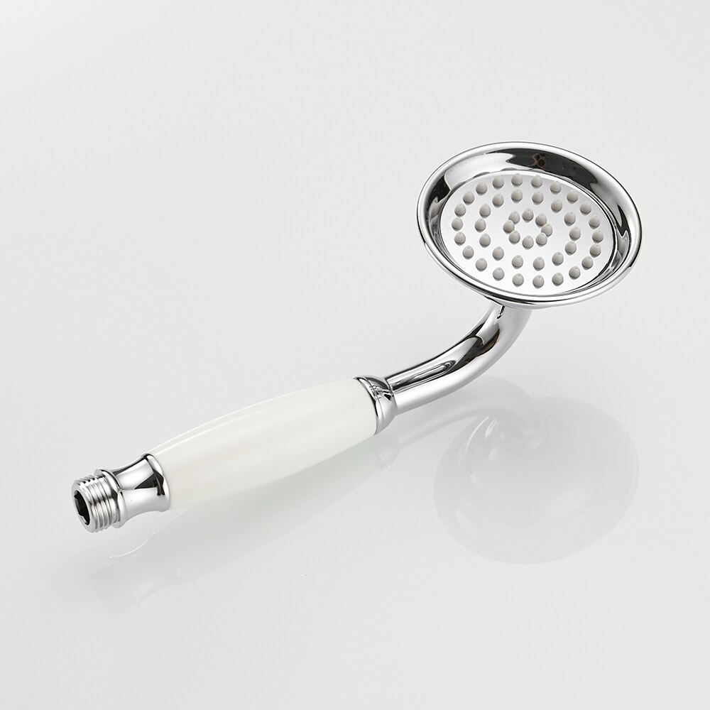 Pommeau de douche à poignée en céramique, Chrome/laiton Antique/Bronze noir, pommeau de douche Style téléphone salle de bains, douchette à main Spray: Chrome B