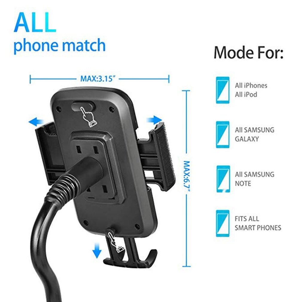 Mobiele Telefoonhouder Zwanenhals - Universeel Voor Smartphone, IPhone En Android