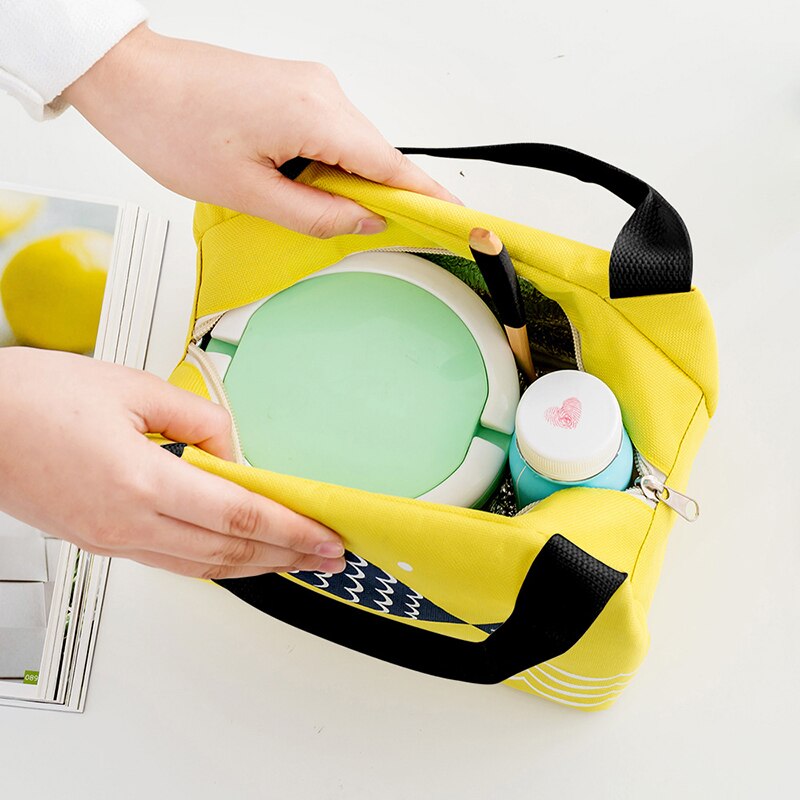 Bolsas de aislamiento para alimentos de bebé, calentador portátil con patrón de pescado, impermeable, con cremallera, bolso térmico CL5289