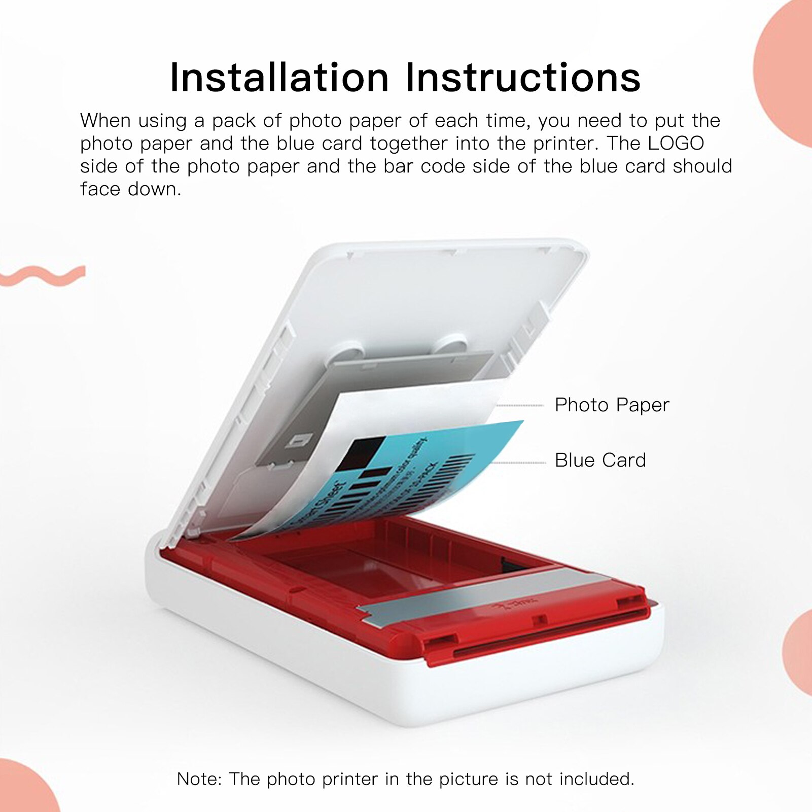 Glossy 20 Sheets Sticky Back Photo Paper 2x3 Inch(50x76mm) Compatible with Huawei CV80 Pocket Photo Printer