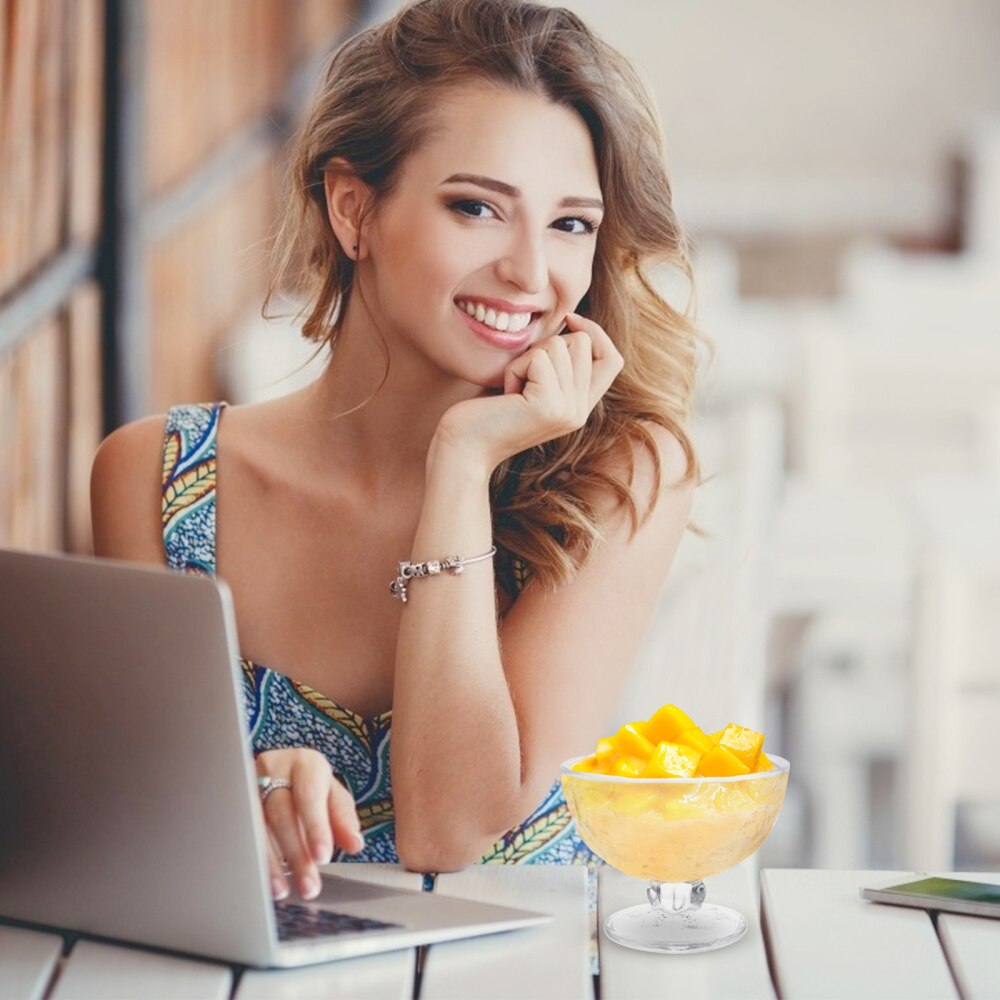 2Pcs Cups Restaurant Cold Drink Cups Transparent Pudding Cups Dessert Cups