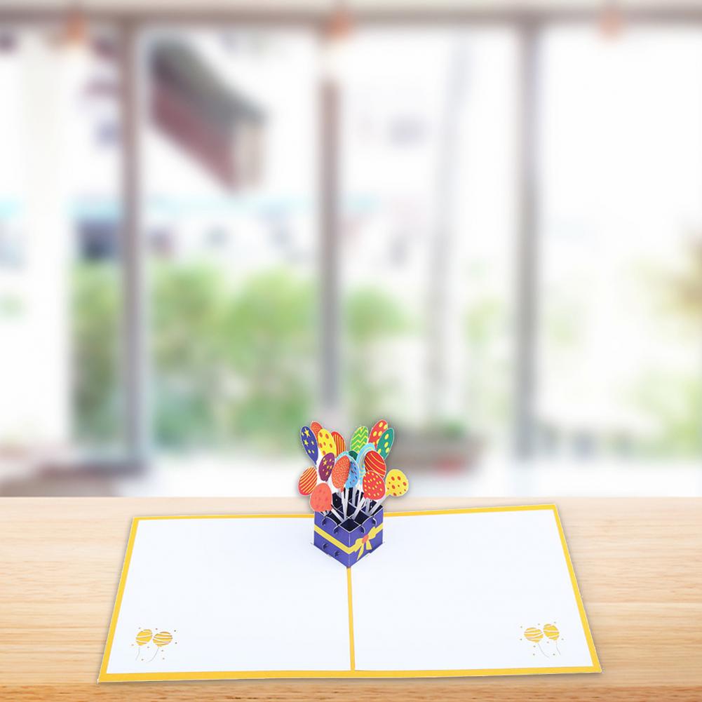 3D Greeting Invitation Card Handmade Paper Carved Birthday Cake Celebrate Supply Invitations Letter Greeting Cards