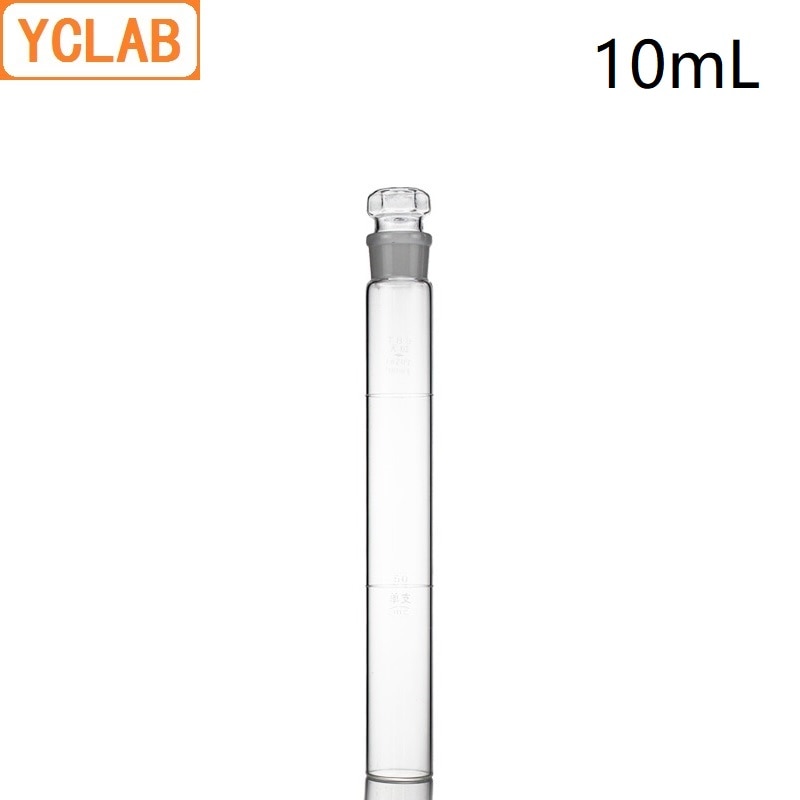 Yclab 10ml glas kolorimetrisk rør med prop nessler briller laboratorie kemi udstyr