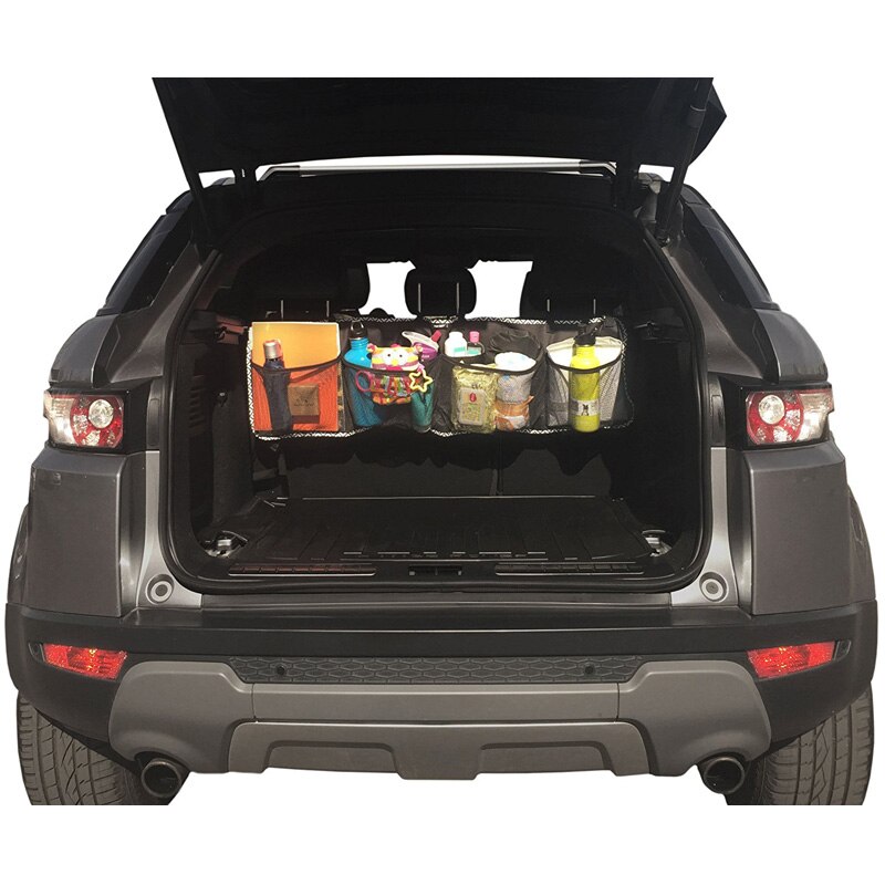 Kofferbak Organizer voor Skoda Kodiaq GT 2019-2024, Waterdichte Multifunctionele Kofferbak, Kofferbakhoes Autotas Auto-Opberg Accessoires,L- Black