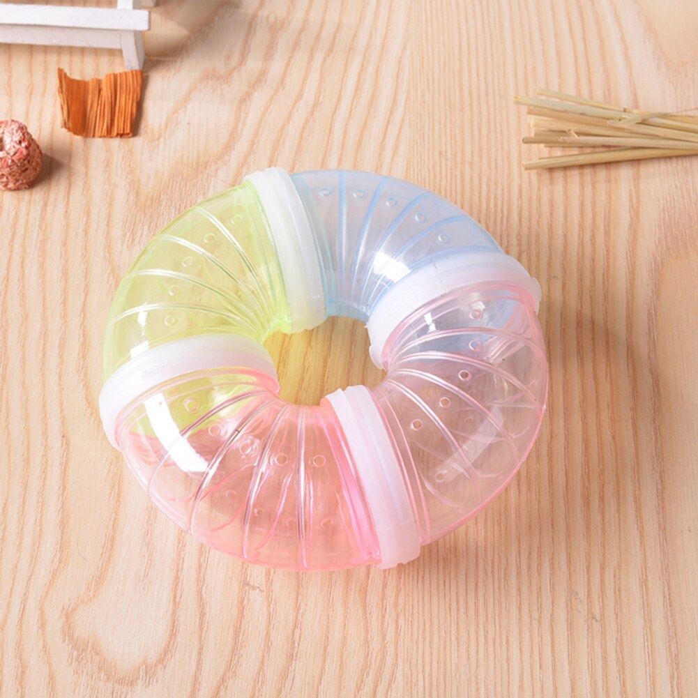 Transparent Hamster Rat Squirrel Cage Tunnel Tube Climbing Toy Small Pet Supply Transparent Polypropylene Transparent Mini Tunne