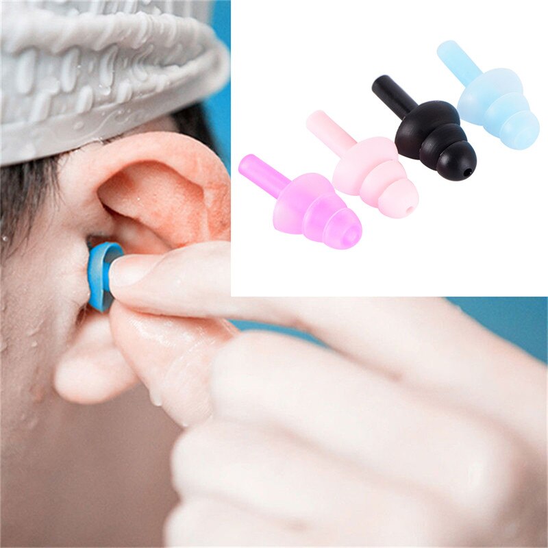4 stk silikone vandtæt svømning ørepropper ørepropper ørebeskytter støjreducerende beskyttende ørepropper 28*11mm