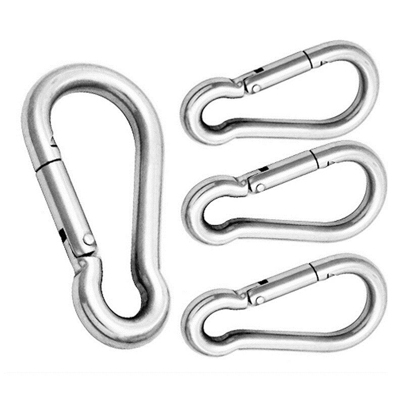 4 PC Aluminiumlegering D Carabiner Spring Snap Clip Haken Sleutelhanger Outdoor Klimmen Accessoires Tent Accessoires Openand Close