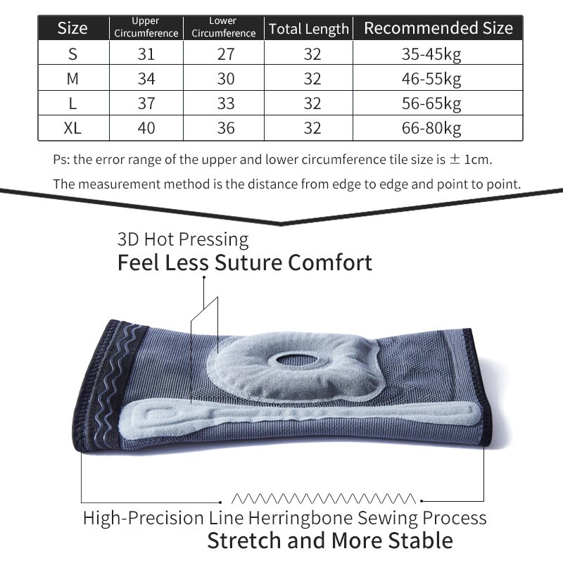 Tmt 3d knestøtte pute til sport leddgikt kneepads støtte volleyball vakt ledd basketball sykkel patella vakt beskytter 1pc
