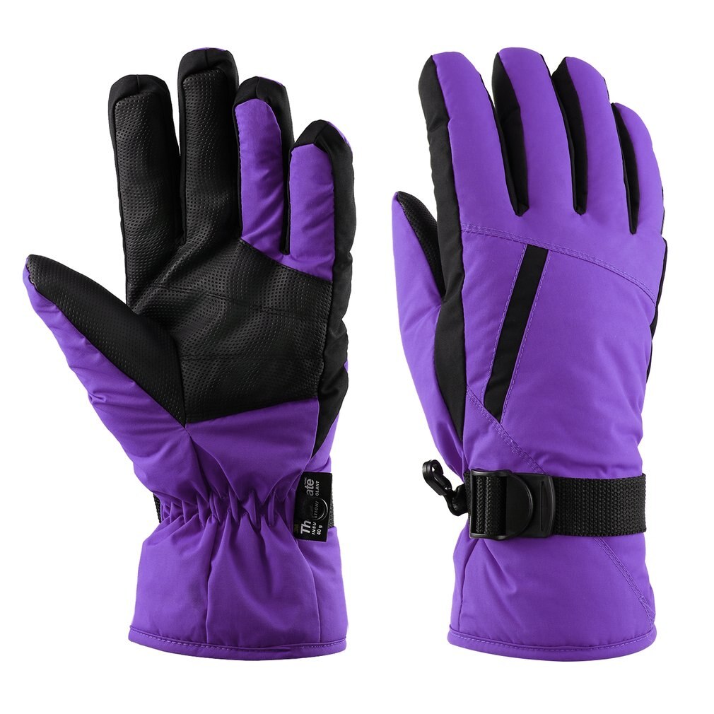 OUTAD-guantes de esquí para nieve para mujer, resistentes al viento y al agua, duraderos, suaves, transpirables, cálidos, para escalada de montaña: S