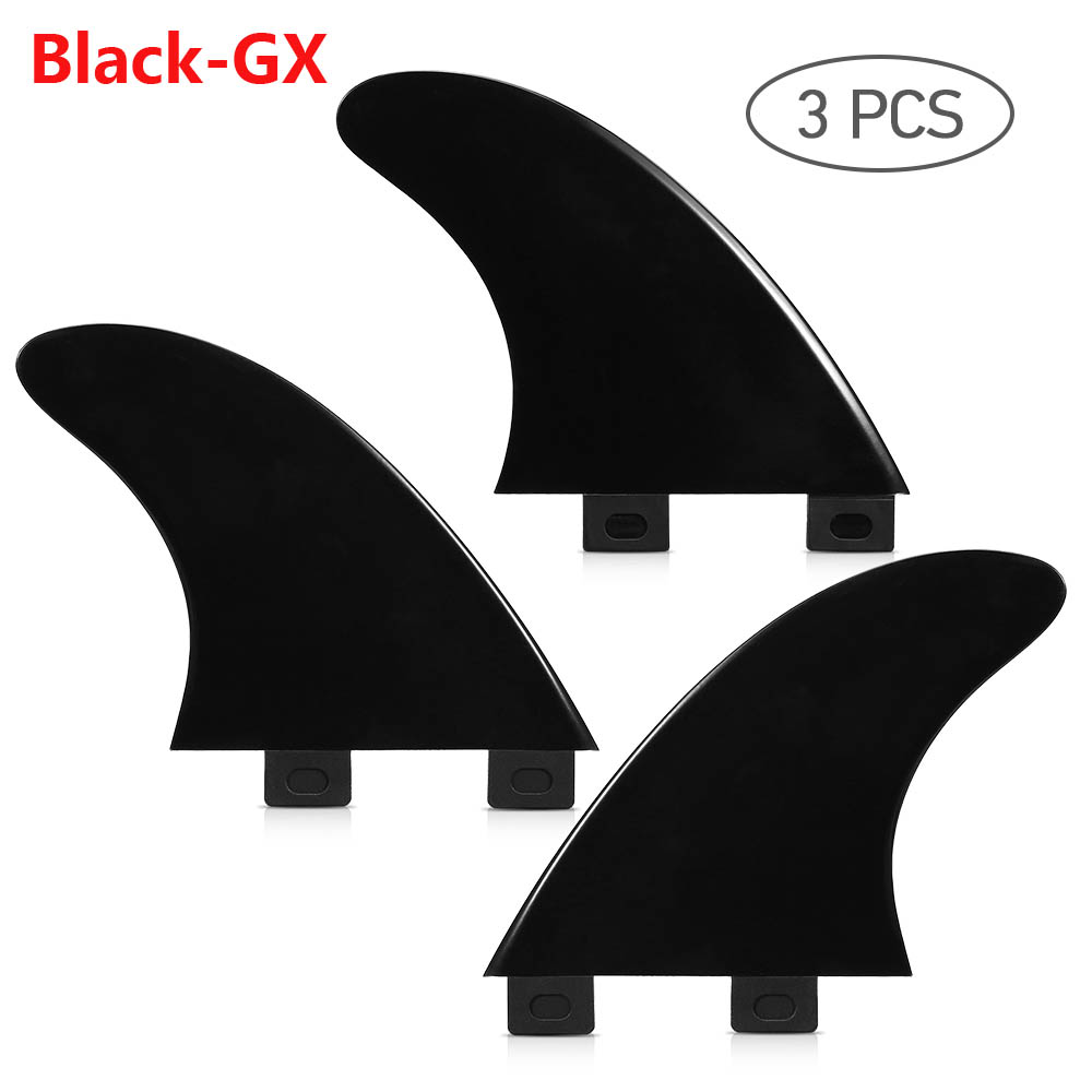 3Pcs/2Pcs Surfplank Fin Thrusters Vinnen Glasvezel Nylon Surf Vinnen Stand Up Paddle Board Nylon Surf Vinnen gl/Gx/M5/G5: GX Black