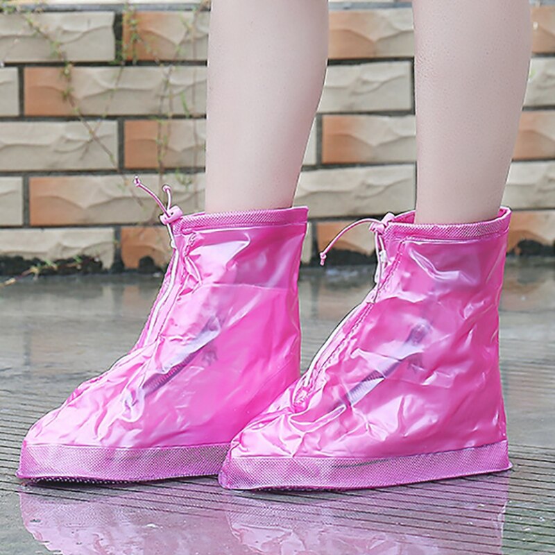 Regenjas voor schoenen Mannen Vrouwen waterdichte platte enkellaarsjes cover herbruikbare Hakken schoen covers Dikkere antislip Platform Regen laarzen