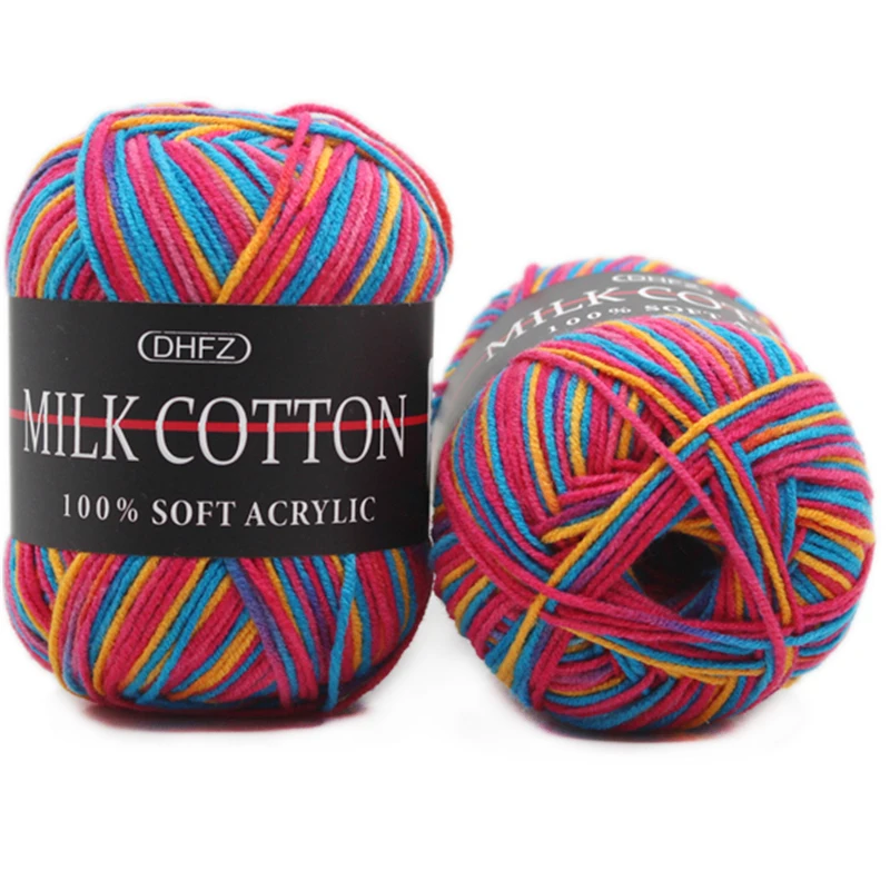 2pcs Yarn for Crochet Tshirt Yarn Fil De Coton Pour Le Crochet Colorful Fancy Yarn Tufting Lana