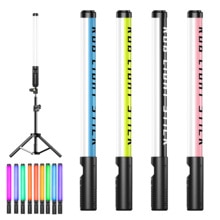 Dimbare Rgb Fotografische Verlichting Stok Oplaadbare Rgb Led Light Wand Voor Foto Studio 2500K-8500K Handheld Lamp 10 Modi