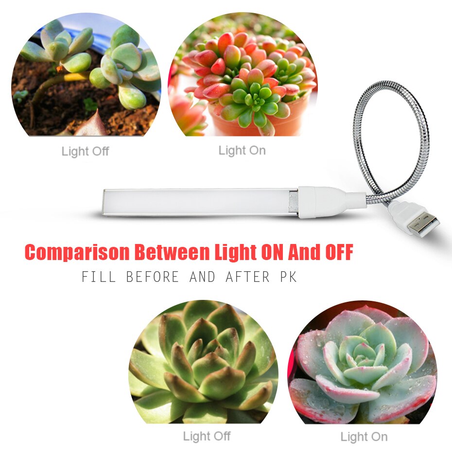 USB Led Grow Light Full Spectrum Fitolampy usb DC 5V 3W Led Plant Grow Light Flexible Led Growing Lamp for Indoor Plant Flower