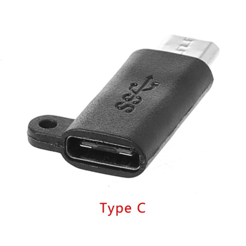 Micro USB 2,0 tipo B macho a USB 3,1 tipo C hembra Adaptador convertidor de carga de datos