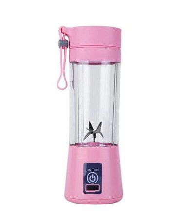 Mini Portable Blender USB Electric Juicer Machine 6 Blades Blender Mixer Mini Food Processor Personal Blender Vitamer: pink