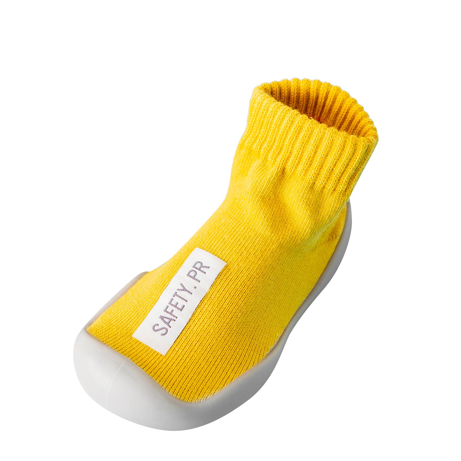 Baby Boy Girl Warm Floor Socks Rubber Sole Shoes Antislip First Walker Soft Cartoon Anti-slip Sole Summer Breathable Sneaker: Yellow / 1-2 Years