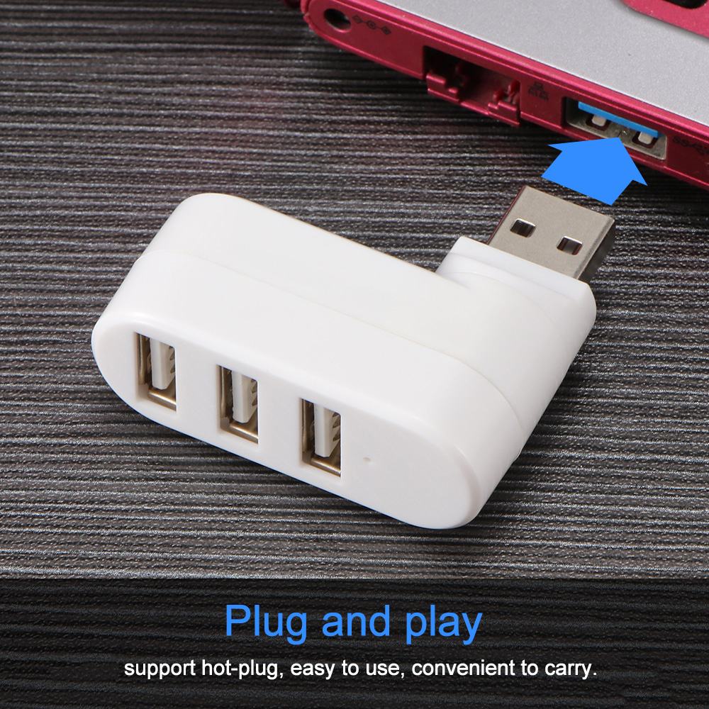 For PC Laptop MacBook Pro Mini 3 Ports USB 3.0 Hub High Speed Data Transfer Splitter Box Adapter Computer Accessories