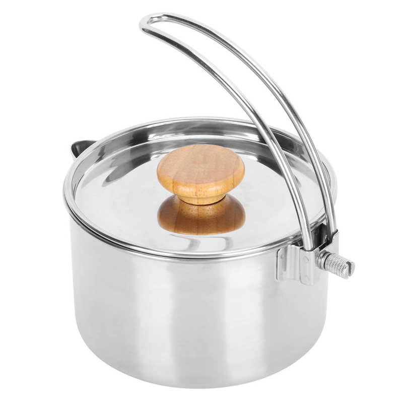 Home Cooking Tools cooking utensils Stainless Steel Kettle Portable Folding Coffee Tea Pot for Outdoor Barbecue Camping Picnic