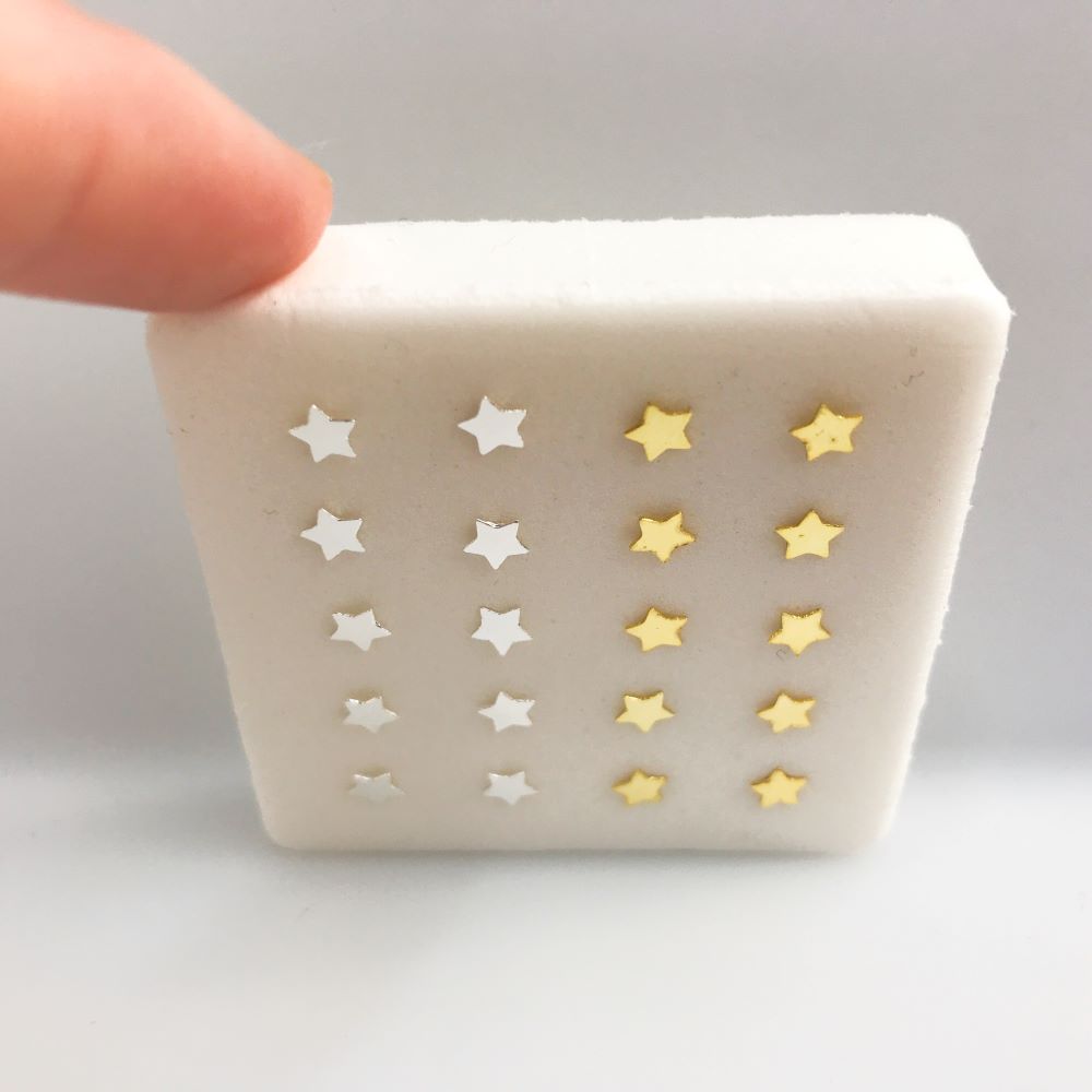 Nose pin big star piercing body jewelry 925 sterling silver cute sporty earrings Unisex