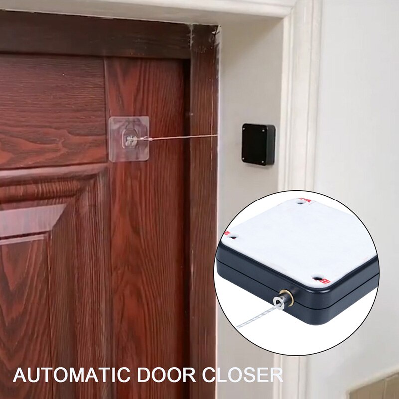 Multifunctional Practical Hole-free Automatic Sensor Door Closer Automatic Mounted Spring Adjustable Surface Door Quick Install