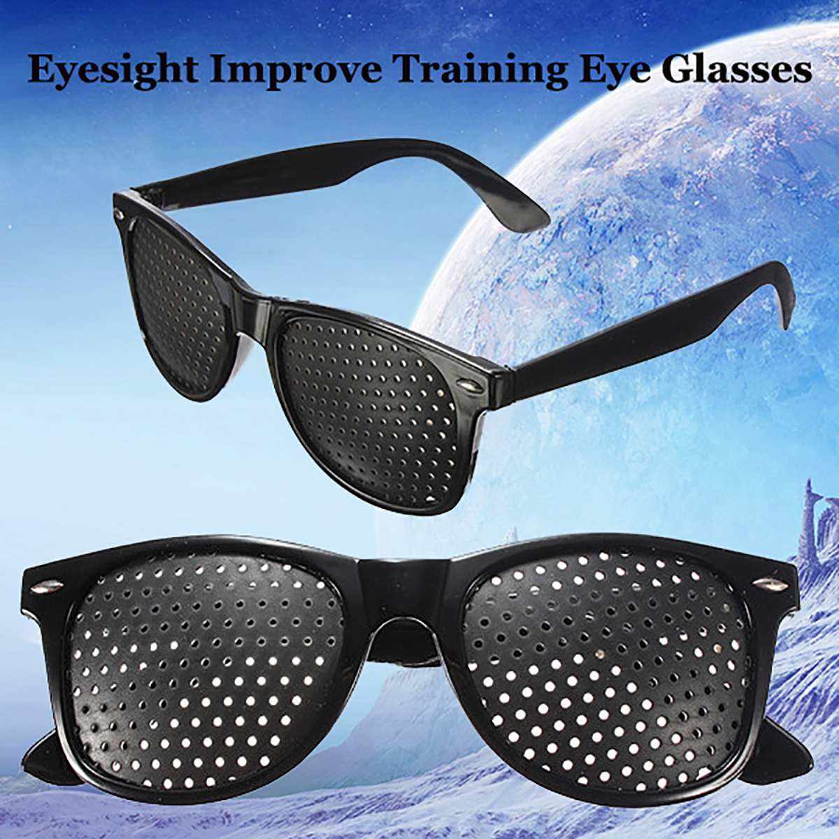 Unisex Vision Care Pinholes Eye Exercise Eyeglasses Pinholes Glasses