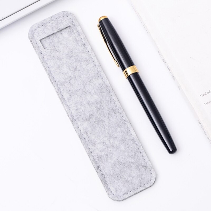 Felt Pen Case Holder Solid Color Fountain Pens Pouch Protective Sleeve Cover for Roller Ballpoint Gel Pen Pencil