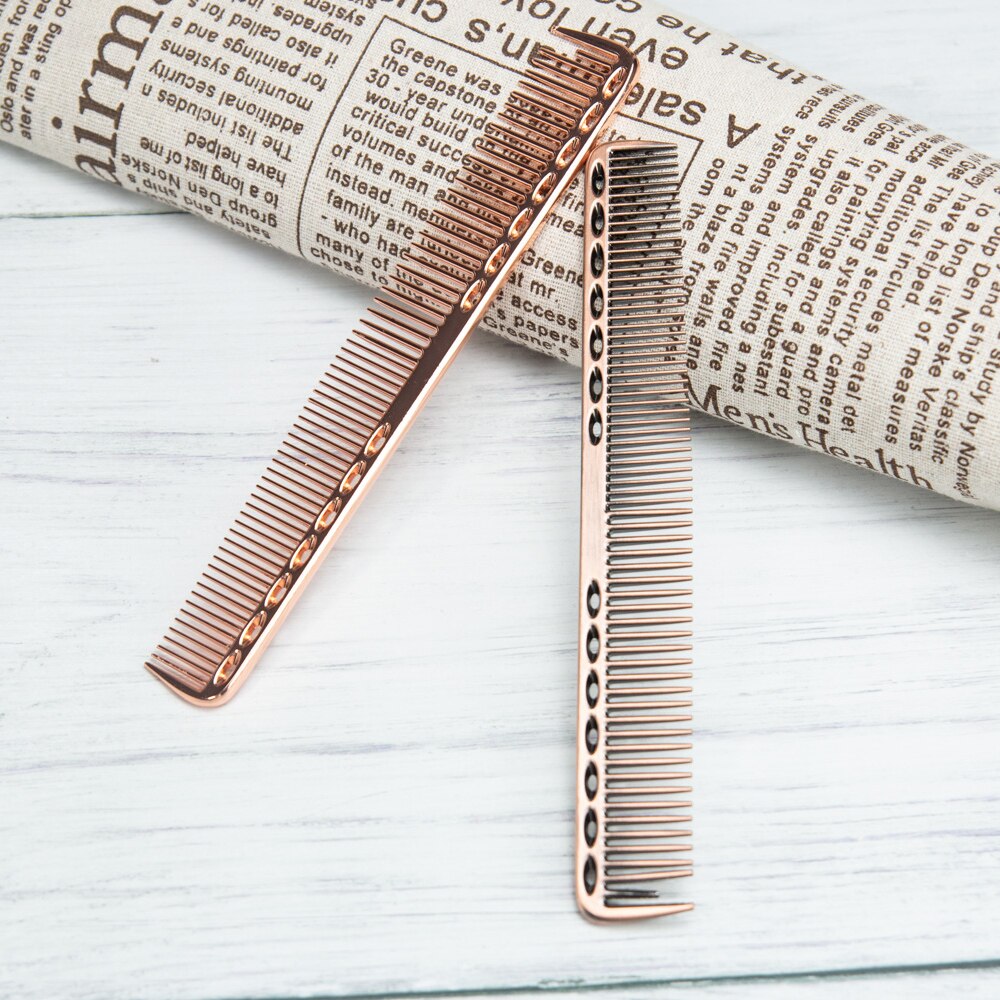 1 Pc Stainless Steel Hair Comb Hair Salon Hairdressing Combs Hair Cutting Dying Comb 2 In 1 Small Size