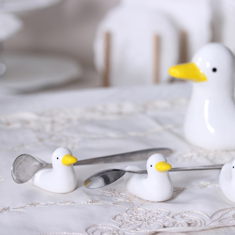 1set Hand-painted Cute ceramic duck chopsticks hol – Grandado