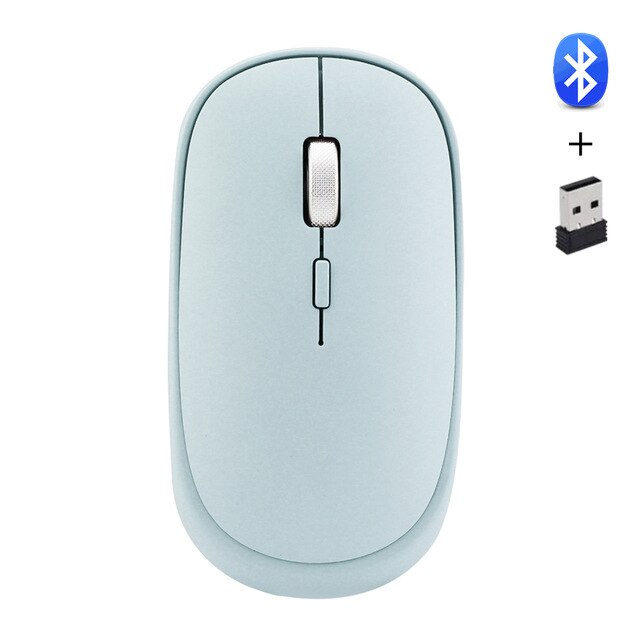 CHYI Mini Bluetooth 4.0 2.4G Dual Mode Wireless Optical Mouse 1000/1200/1600 DPI Home Office Computer Mice For PC Laptop: Green