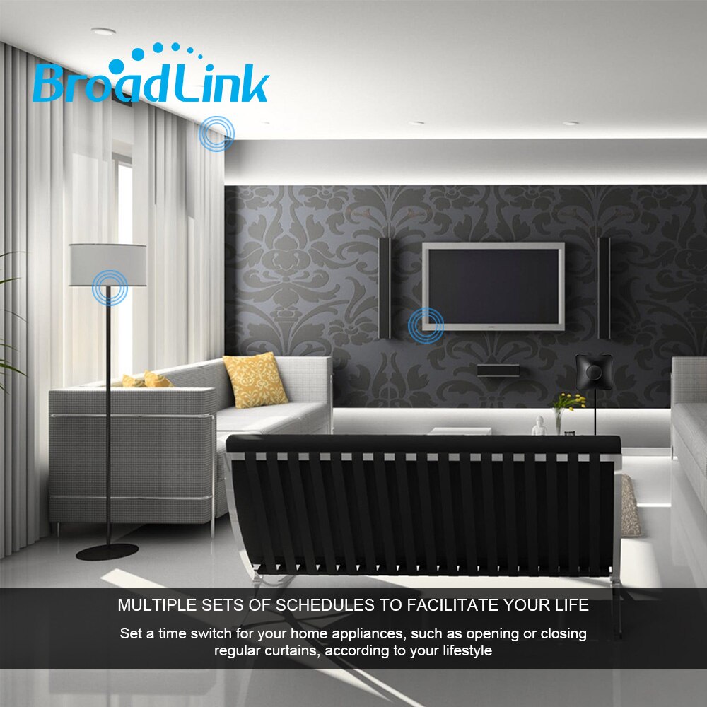 BroadLink RM4 Pro Smart Home Universal Remote IR & RF Transmitter For Air-con, TV, Switch, etc. Support Alexa and Google Home