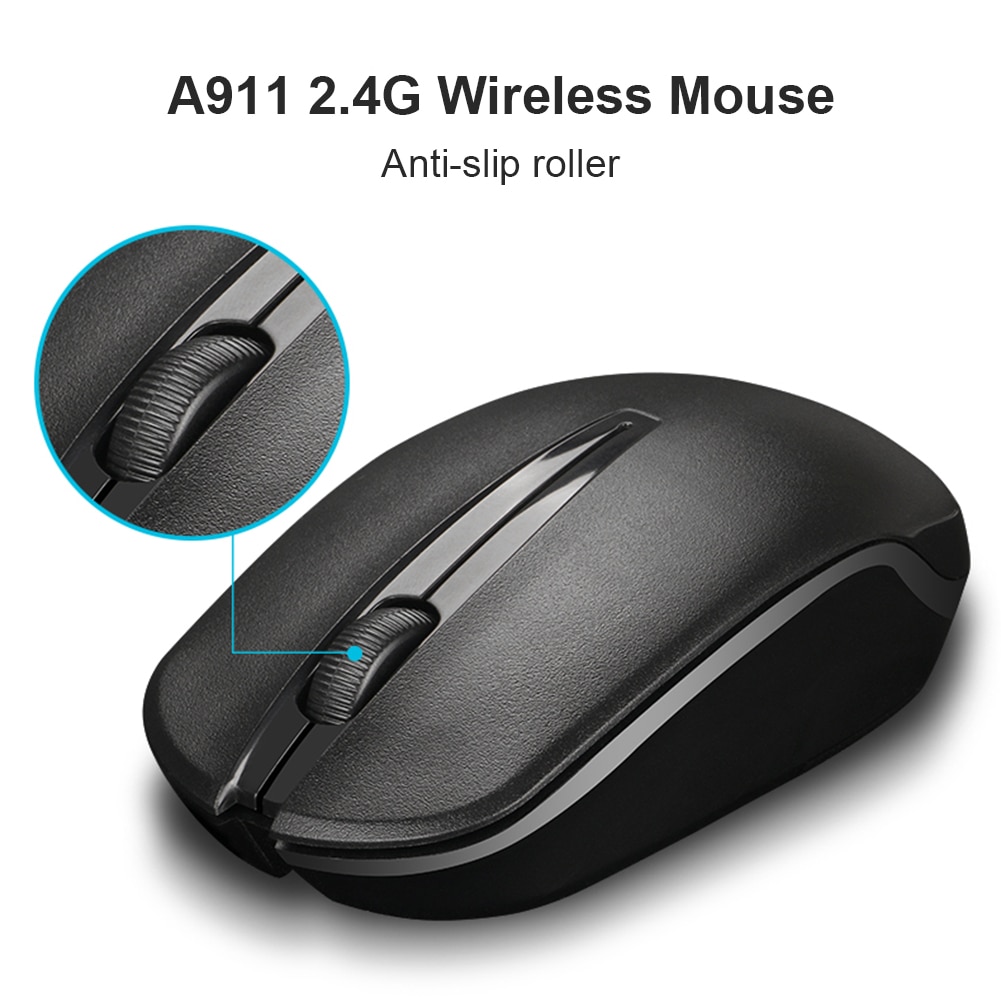 PC Ordinateur Portable Ergonomique Souris Silencieux A911 2.4GHz Souris Optique Sans Fil Souris Pour ordinateur de bureau Ordinateur Portable Ordinateur portable