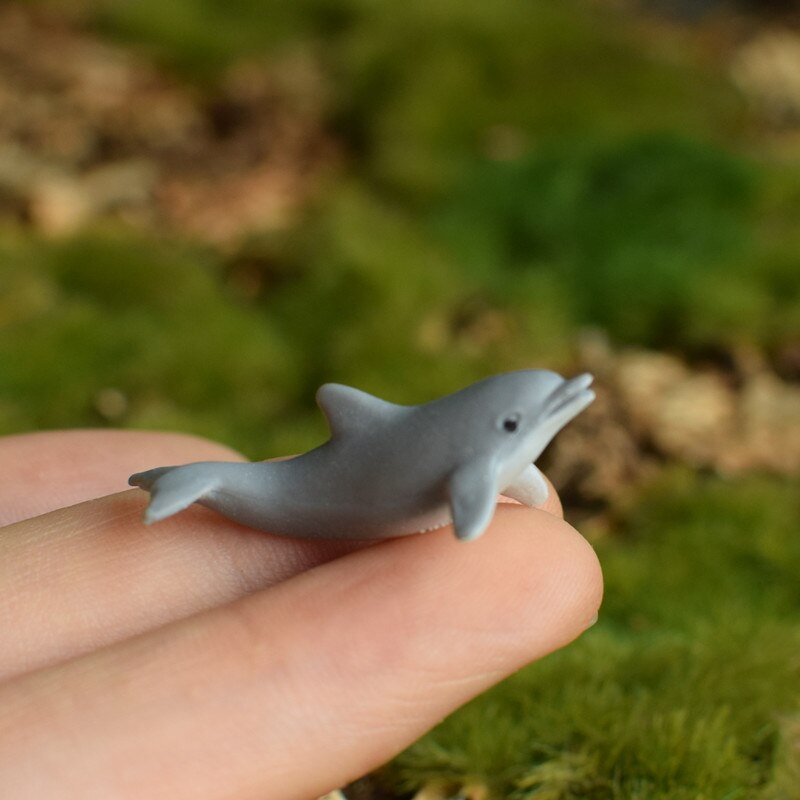 Miniatuur Oceanen Diermodel Schildpad Alligator Walvis Haai Dolfijn Pinguïn Clownfish Kikker Zee Wereld Mini Figurine Decor Speelgoed