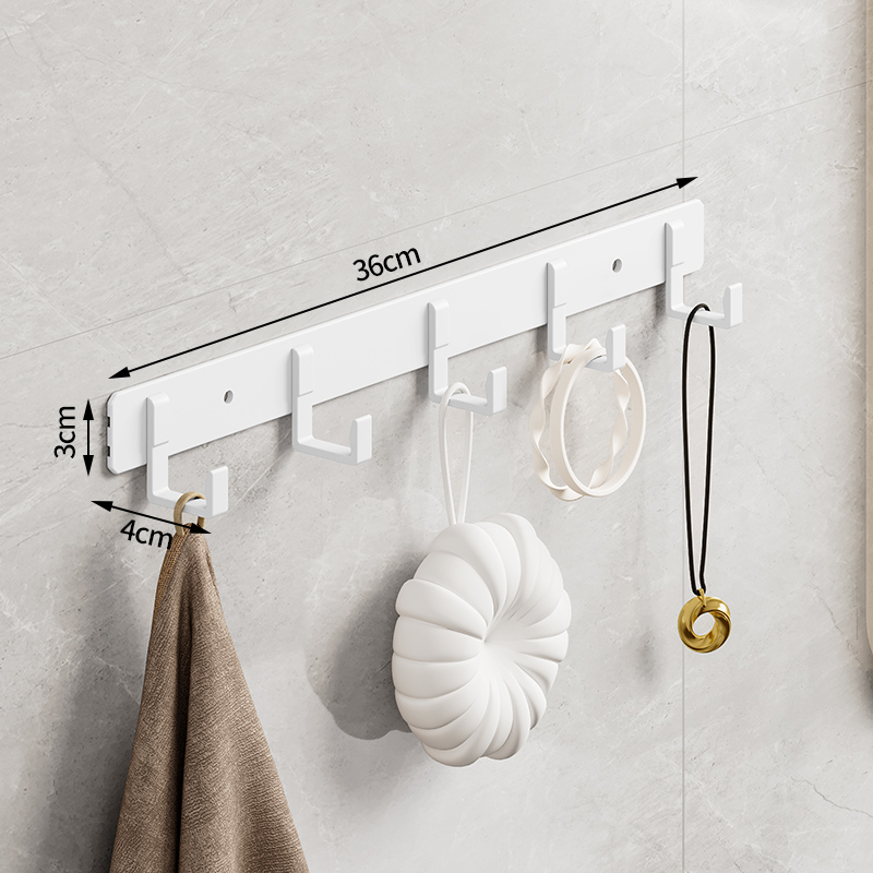 Crochet blanc pour serviettes, pour salle de bain, vêtements, patère, chambre à coucher, Robe, salon, cuisine, accessoires: Rouge