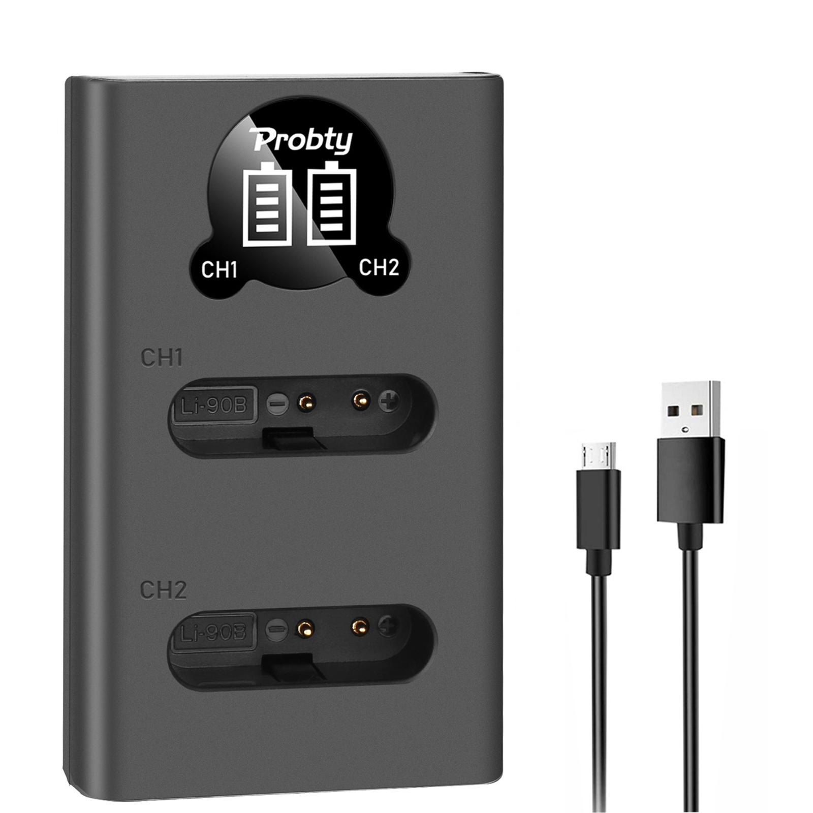 Batería de 1800mAh Li-92B Li-90B DB-110 + cargador para Olympus Tough TG-5 TG-4 TG-6 TG-2 TG-1 SH-1 SH-2 SH-60 SH-5: Otros