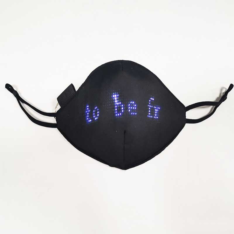 Bluetooth APP Control Unisex LED Rave Mask Image Text Animation Editable Light Mask USB Rechargeable for Parties X'mas Halloween