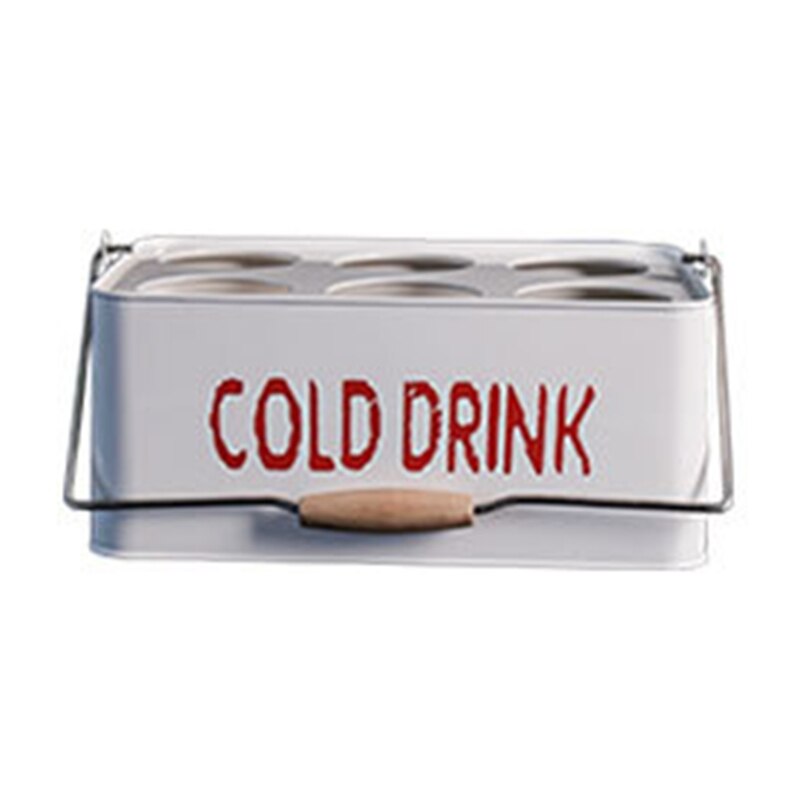 6 Bottles Metal Wine Beer Bottle Basket Carrier Display Holder Rack for Bar KTV Restaurant Home Decor: White / S