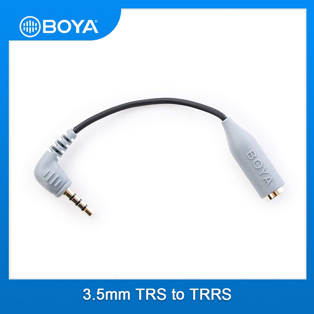 Boya BY-CIP2 3.5Mm Tot Trrs Trs Microfoon Kabel Adapter Voor Ipad Ipod Touch Iphone & Android Smartphone Microfoon Accessoires