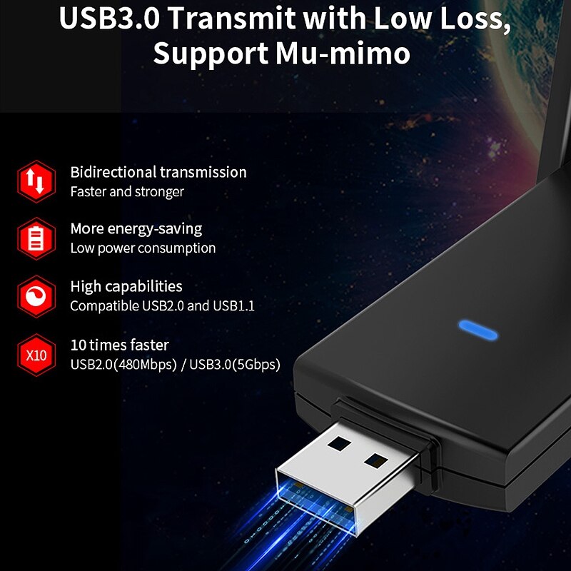 924ac wlan-netzwerkkarten, , 5g+2.4g gigabit-usb-anschlüsse , 3.0 dualband-wlan-netzwerkkarten, , 1300m wlan-empfänger für computer